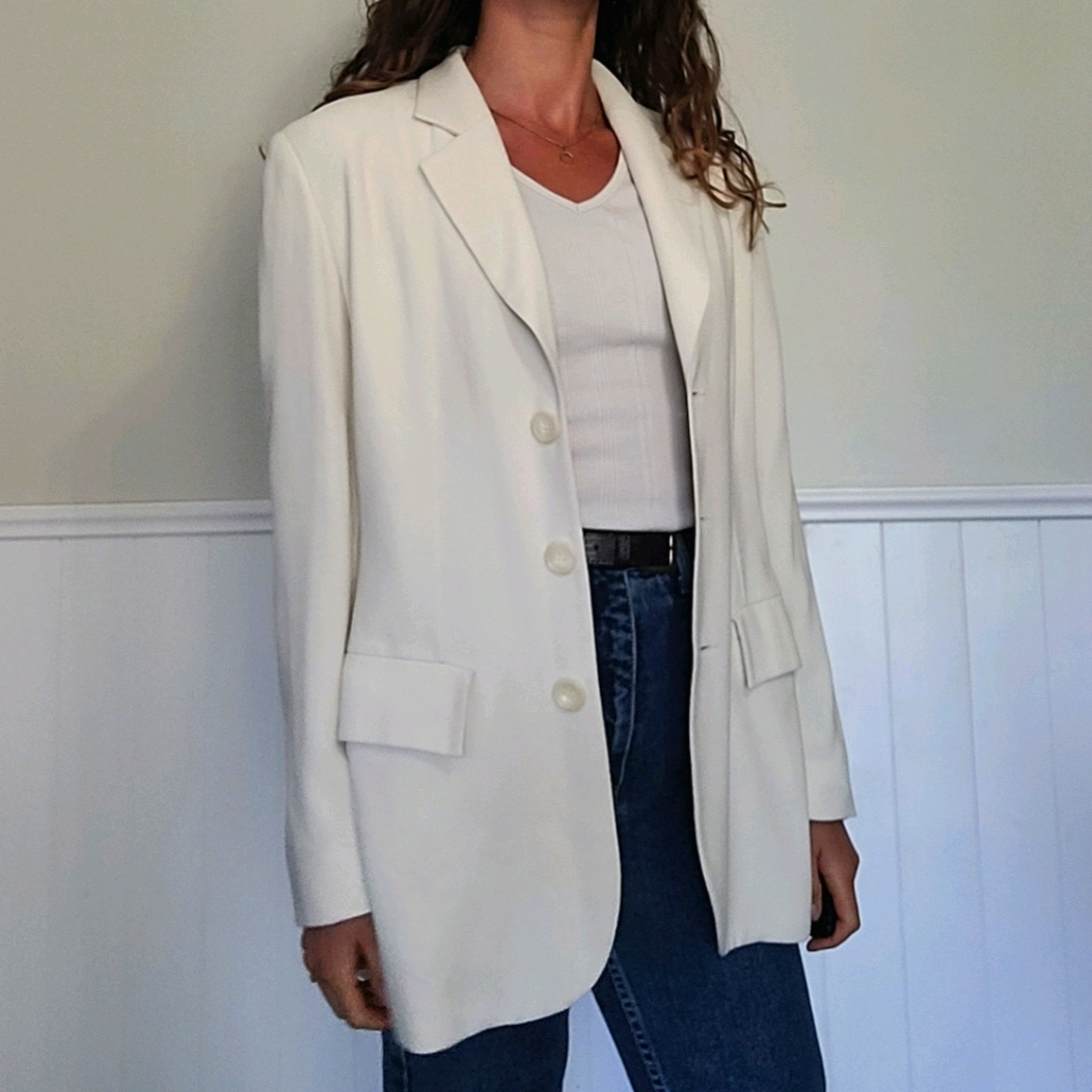 Vintage cream blazer - Picture 3 of 12
